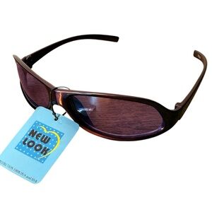 MEISHI NEW LOOK New Sunglasses Purple Frames Blue Lenses Upside Down